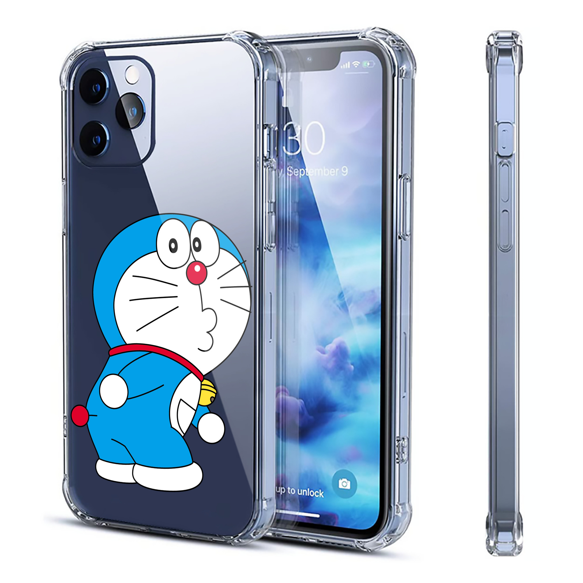 （画像用） ドラえもん Doraemon 【iPhone 12シリーズ対応】透明スマホケース（クリアソフトケース）